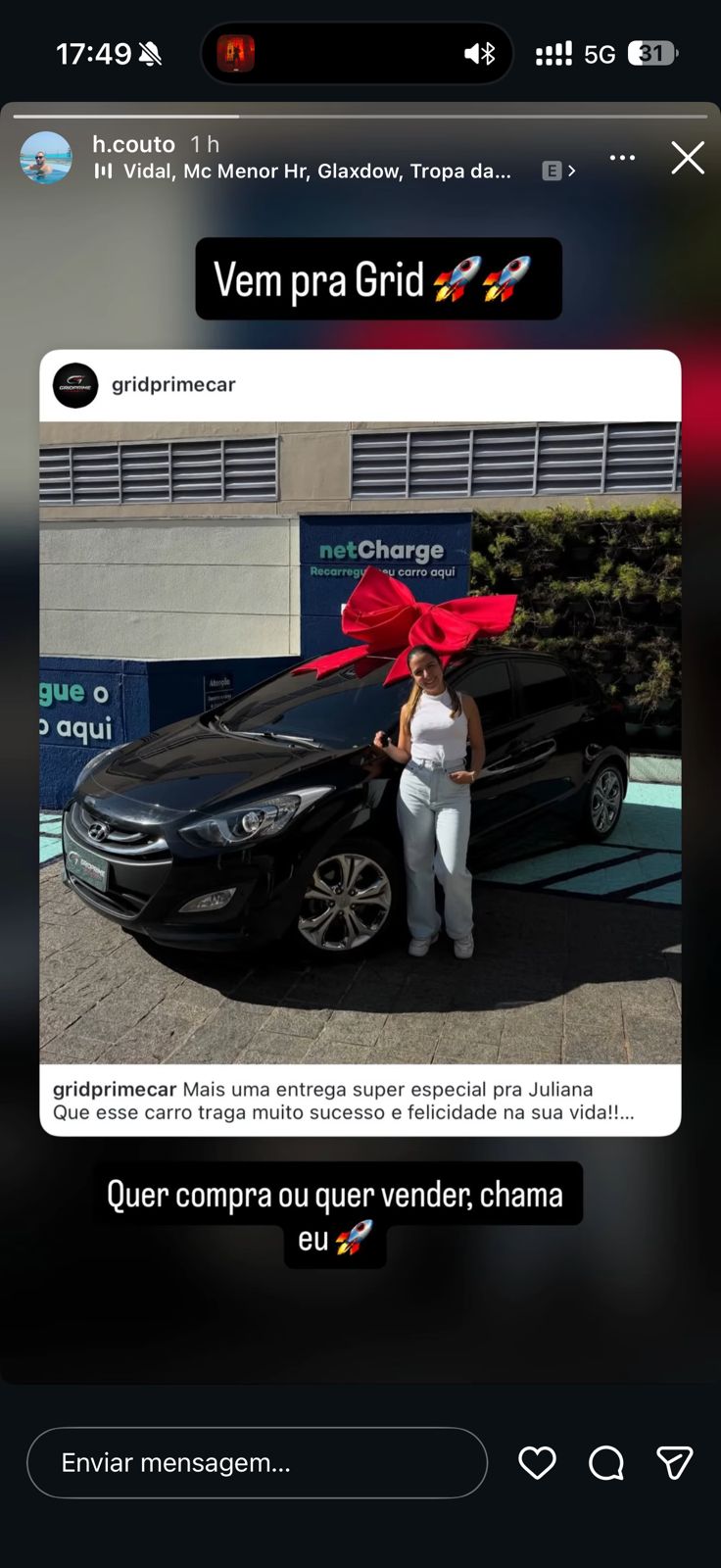 Cliente que comprou carro na GridPrimeCar